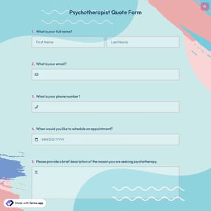 Psychotherapist Quote Form