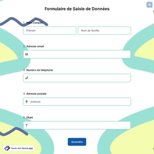 Formulaire de Saisie de Données