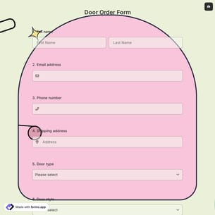 Door Order Form
