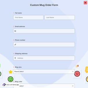 Custom Mug Order Form