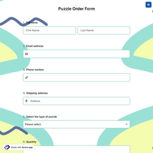 Puzzle Order Form