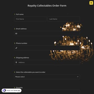 Royalty Collectables Order Form