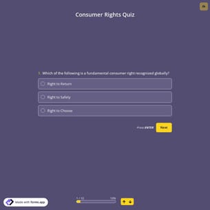 Consumer Rights Quiz