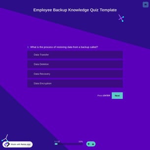  Employee Backup Knowledge Quiz Template