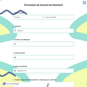 Formulaire de Accord de Paiement