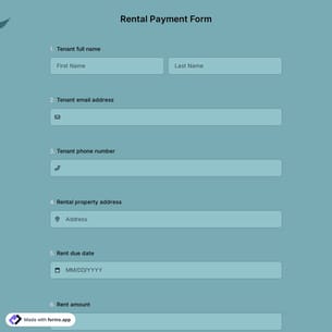 Rental Payment Form