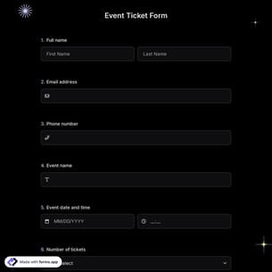Event Ticket Form