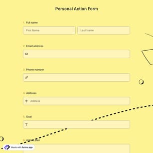 Personal Action Form
