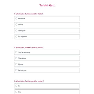 Turkish Quiz