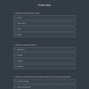 Polish Quiz
