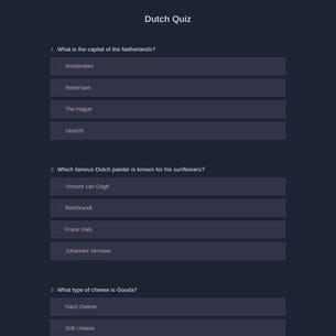 Dutch Quiz