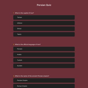 Persian Quiz