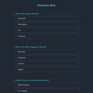 Romanian Quiz