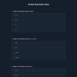 Polish Grammar Quiz