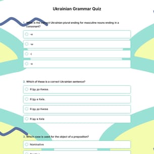 Ukrainian Grammar Quiz