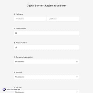 Digital Summit Registration Form