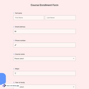 Course Enrollment Form