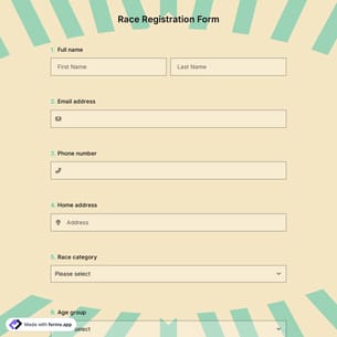 Race Registration Form