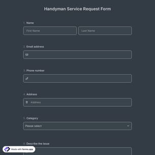 Handyman Service Request Form