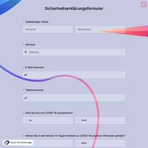 Sicherheitserklärungsformular