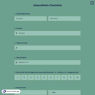 Gesundheits-Checkliste