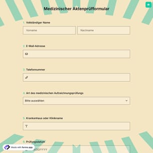 Medizinischer Aktenprüfformular
