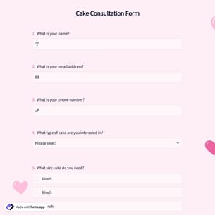 Cake Consultation Form