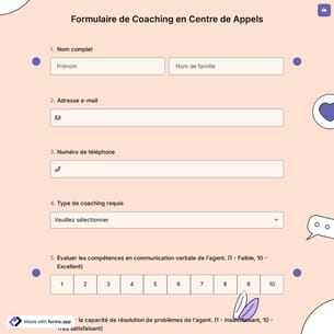 Formulaire de Coaching en Centre de Appels