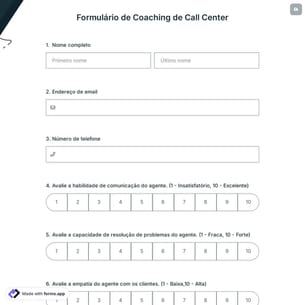 Formulário de Coaching de Call Center