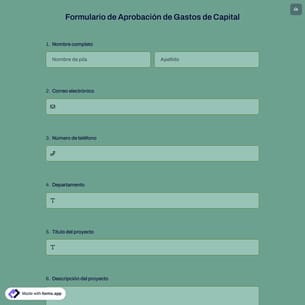 Formulario de Aprobación de Gastos de Capital