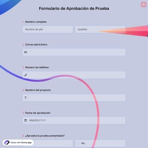 Formulario de Aprobación de Prueba