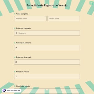 Formulário de Registro de Veículo