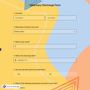 Veterinary Discharge Form
