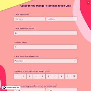 Outdoor Play Swings Recommendation Quiz