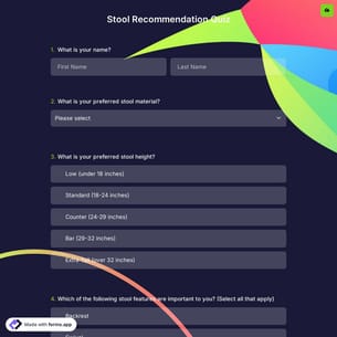 Stool Recommendation Quiz