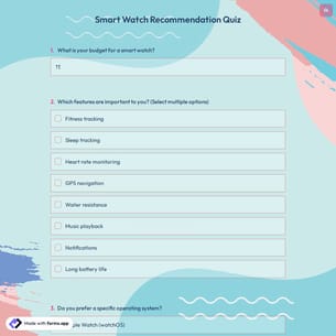 Smart Watch Recommendation Quiz
