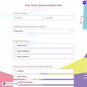 Patio Heater Recommendation Quiz