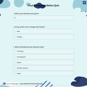Vinyl Recommendation Quiz