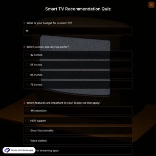 Smart TV Recommendation Quiz