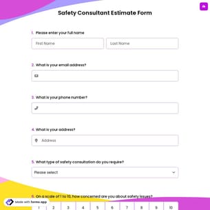 Safety Consultant Estimate Form