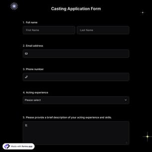 Casting Application Form
