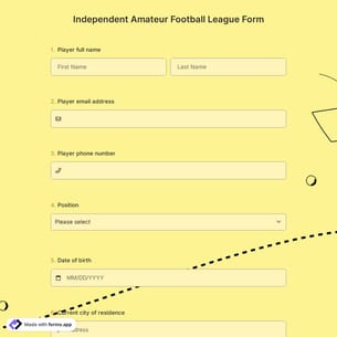Independent Amateur Football League Form