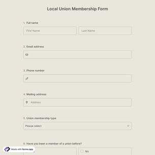 Local Union Membership Form