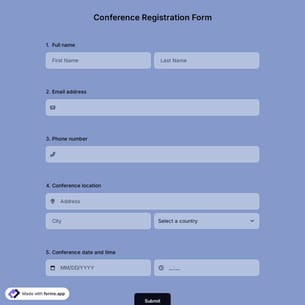 Conference Registration Form