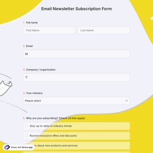 Email Newsletter Subscription Form