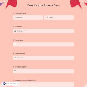 Event Expense Request Form