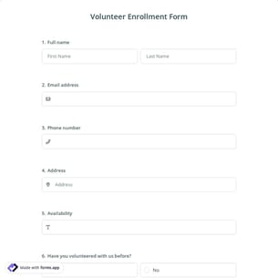 Volunteer Enrollment Form