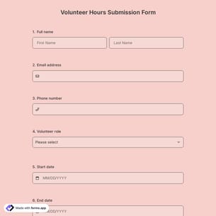 Volunteer Hours Submission Form