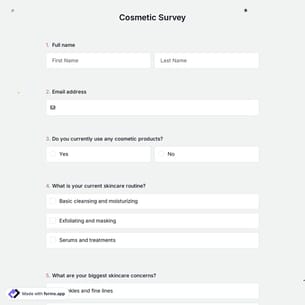 Cosmetic Survey
