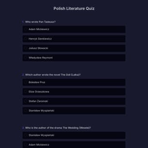 Polish Literature Quiz